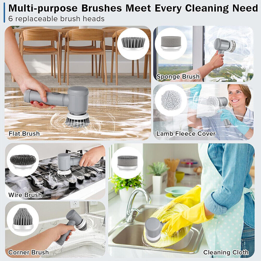 Cordless Electric Spin Scrubber Set