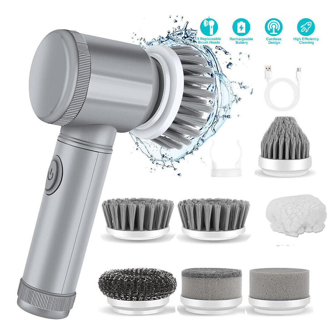 Cordless Electric Spin Scrubber Set